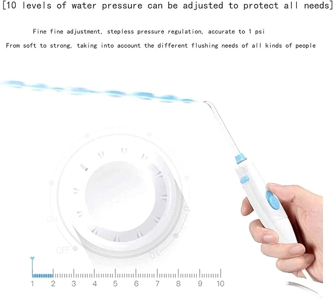 Desktop Water Flosser8 Multifunctional Jet Tips and 10 Adjustable Water Pressure600ml Dental Oral Irrigator Teeth Cleaner