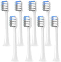 Compatible for 4/8/12/16PCS Compatible for XIAOMI MIJIA T200 Replacement Toothbrush Heads Sonic Electric Vacuum DuPon Soft Bristle Brush(White gray-8pcs)