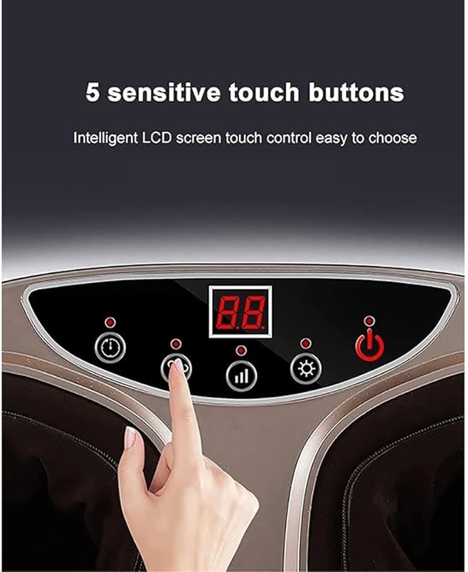 Foot Massager Foot Massager Machine with Heat Foot Massagers for Neuropathy Pain and Circulation Plantar Fasciitis Massager for Home Use (Color : Silver)