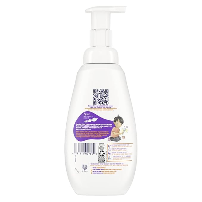 Dove Foaming Body Wash For Kids 4 Count Berry Smoothie Hypoallergenic Skin Care 13.5 oz