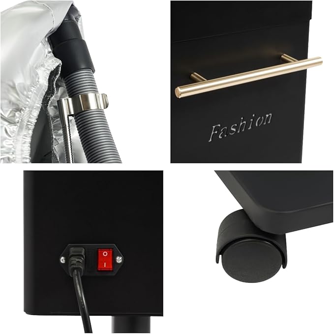 650W Professional Hair Steamer Multifunctional Nano Steamer for Hair 110V Stand up Hair Steamer for Deep Conditioning (Black)