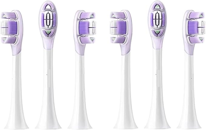Electric Toothbrush Brush Head 3/6PCSCompatible for Pro 4 Brushing Modes IPX8 Waterproof(6PCS Caring Version)