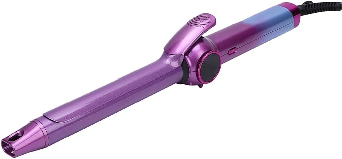 Brrnoo Ceramic Hair Curling Iron Professional Ionic Hair Curler with Swivel Power Cord for All Types Gradient Purple (US Plug)