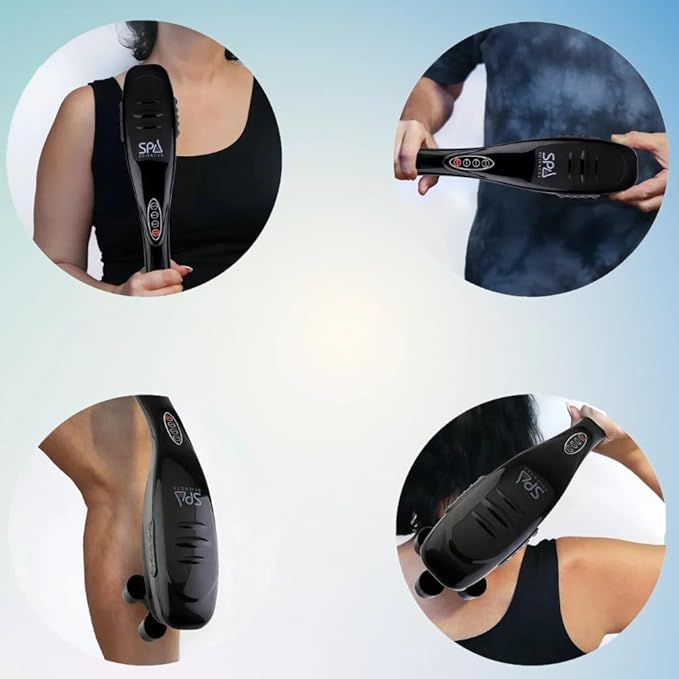 SPA SCIENCES - Vara - Handheld Deep Tissue Massager for Muscles Back Foot Neck Shoulder Leg Calf - Electric Percussion Body Massage - FSA and HSA Eligible - Helps Stimulate Cellulite Zones