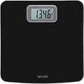 Taylor Digital Bath Scale with Antimicrobial Surface Protection Bathroom Scale for Body Weight 400 lbs. Black