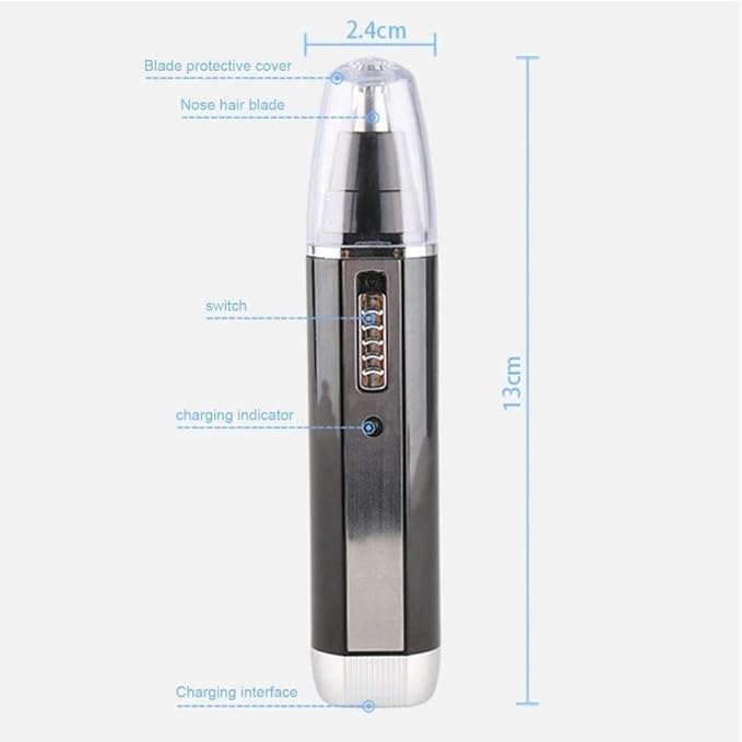 Professional USB Rechargeable Nostril Nasal Hair Cleaning System3 in 1 Lightweight Waterproof Hair for Men