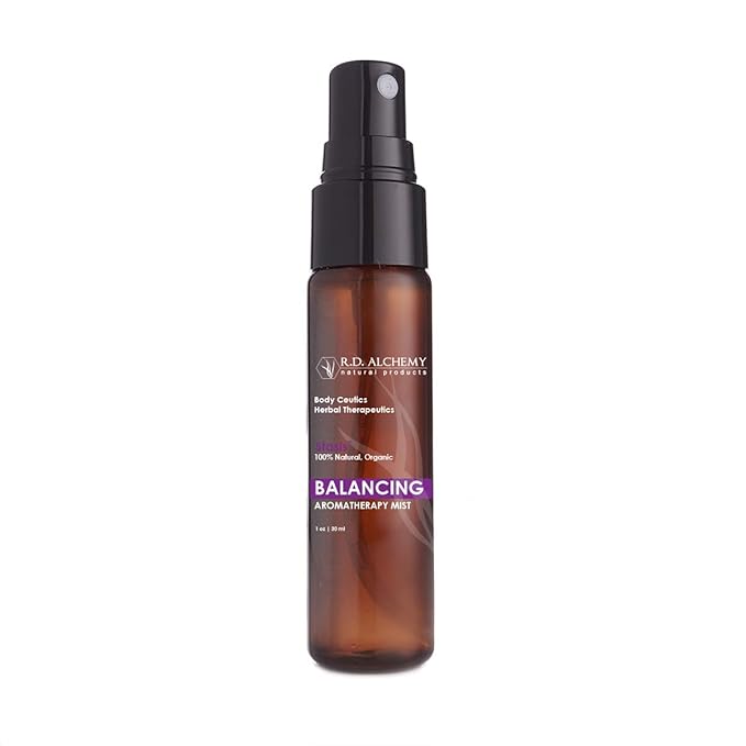 RD Alchemy - Natural &amp Organic Menopause Balancing Hot Flash Mist - Botanical Cooling Spray with Black Cohosh Vitex Marjoram and Ylang Ylang Help Soothe Refresh &amp Restore Comfort.