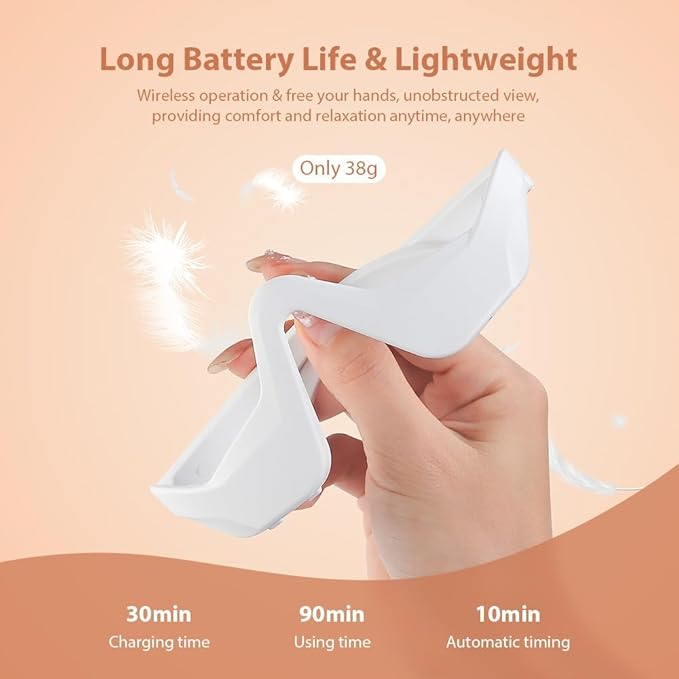 Red Light &amp Microcurrent Eye Massager – 3D Contour Under-Eye Device for Dark Circles Puffiness Fine Lines &amp Wrinkles – Rechargeable Anti-Aging Eye Therapy Glasses