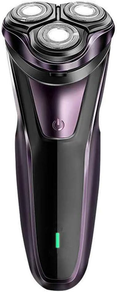 Electric Razor Men's Rotary Razor Cordless Rechargeable Razor Men's Near Cut Dry and Wet Razor with pop-up Trimmer Rechargeable 3D Rotary Men's Electric Razor Waterproof
