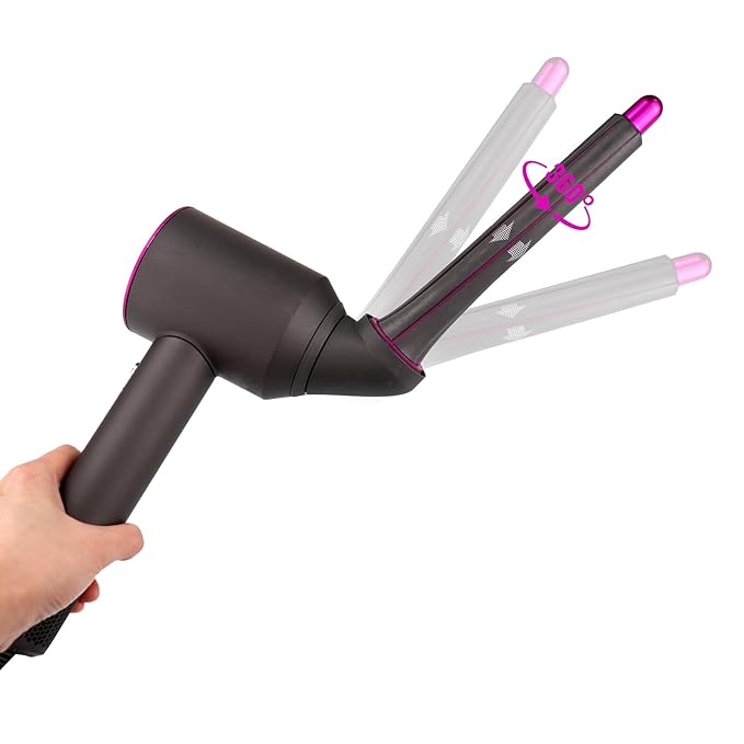 2 Pieces 20mm/0.78 Inch Long Hair Curling Barrels for Dyson Airwrap Styler Attachment with 2 Adapter for Dyson HD01 HD02 HD03 HD04 HD07 HD08 HD15 HD16 Converting Hair Dryer To Curling Iron