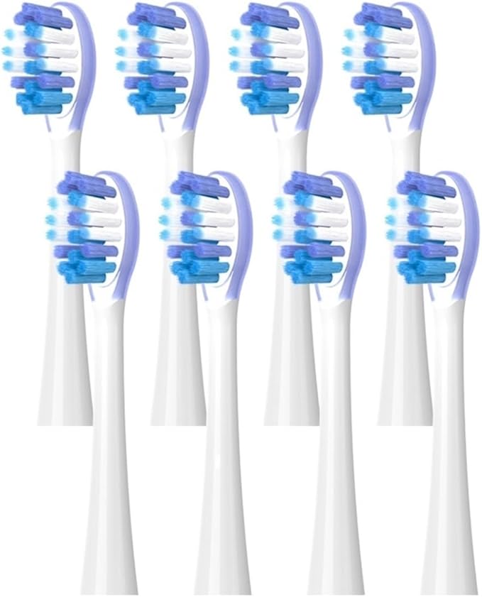 Toothbrushes Head Compatible for Y1S/Y4/U1/U2/U3/P1/P4(8 Clean Purple)