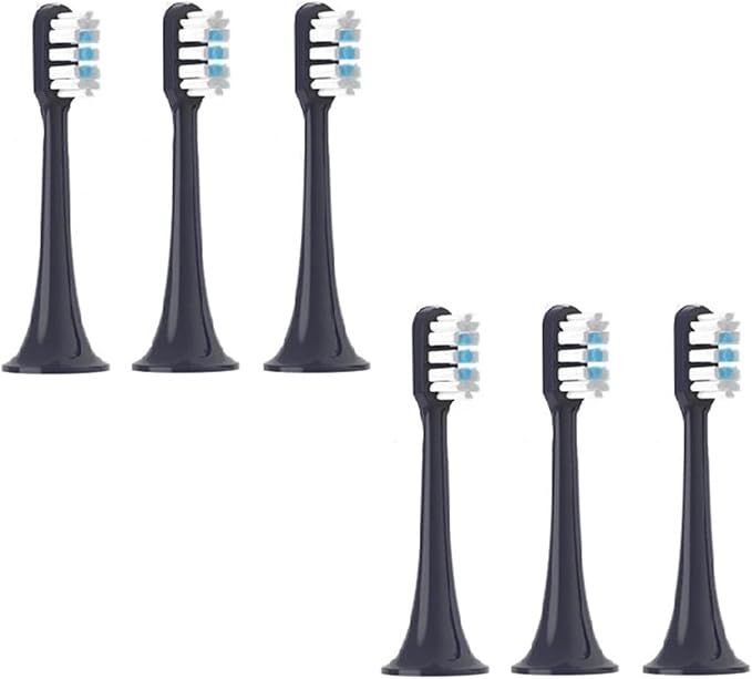 Replaceable Brush HeadsCompatible for XIAOMI MIJIA T301 T302 Soft Clean Bristle(6 Blue)