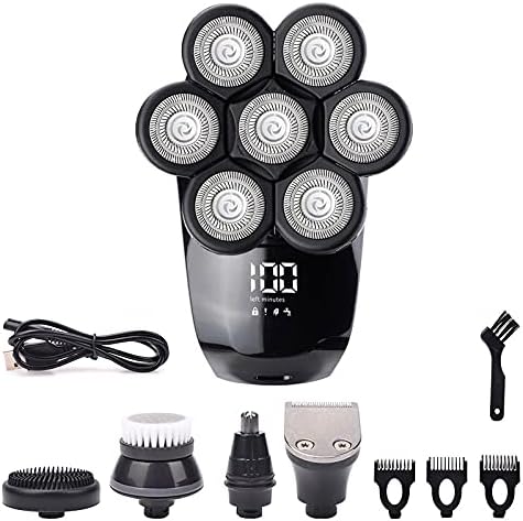 7 Cutter Head Electric Shaver 7D Razor for Men Head Shavers for Bald Shaver Multifunctional Grooming Kit Waterproof Cordless