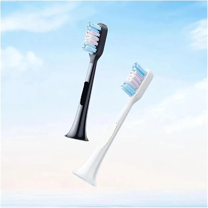 2/4 PCS Compatible for Mijia T501/T501C Toothbrush Heads(2pcs Black)