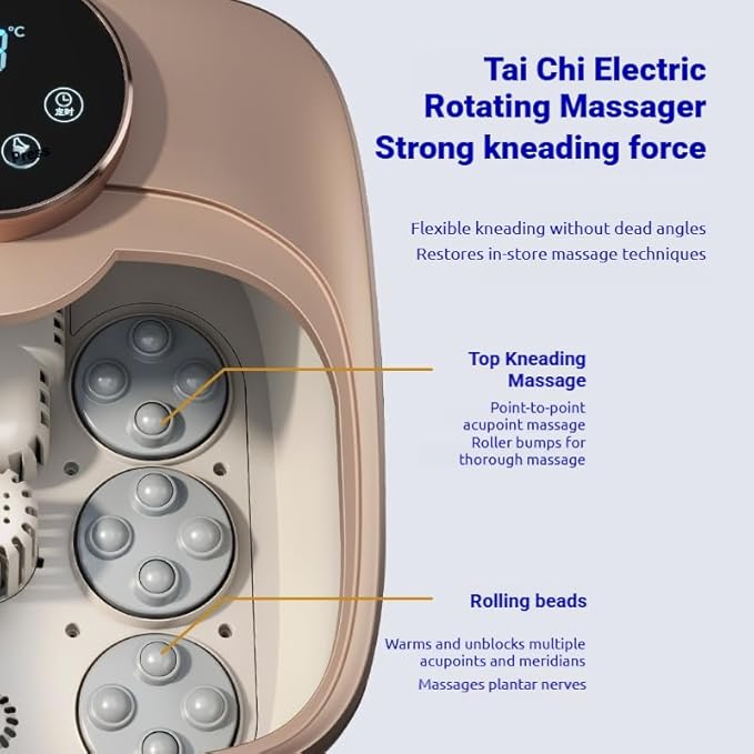 Fully Automatic Electric Household Foot Massage Heating Foot Bath Basin Multi-Functional Constant-Temperature Foot Bath a Gift for Parents