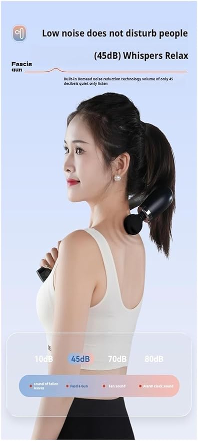 Bent Hook Fascia Electric Massage Gun(Black)