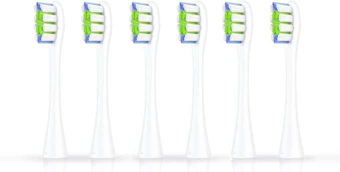 6 Pcs Replacement Brush Heads Compatible for Oclean Flow/X PRO Elite/X /F1/Z1/One/ Air2 Sonic Electric Toothbrush Nozzles(6 pcs Blue)