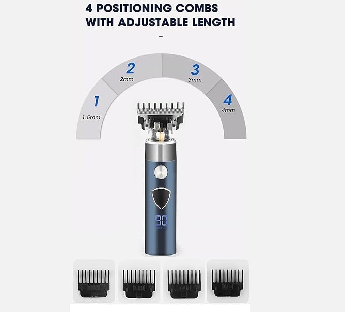 Generic Professional Hair Clippers for Men Men 5-in-1 Multifunctional Hairdresser Eyebrow Trimmer Nose Hair Trimmer Shaver Set Carving Electric Scissors