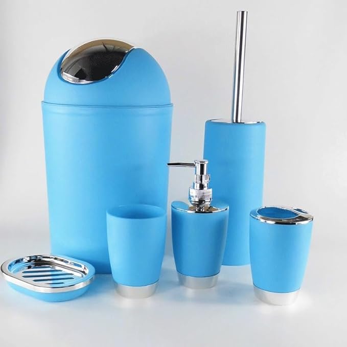 Bathroom Kit Mouthwash Cup Six-Piece Toiletries Toothbrush KitArgento-7.5x7.5x17(cm)