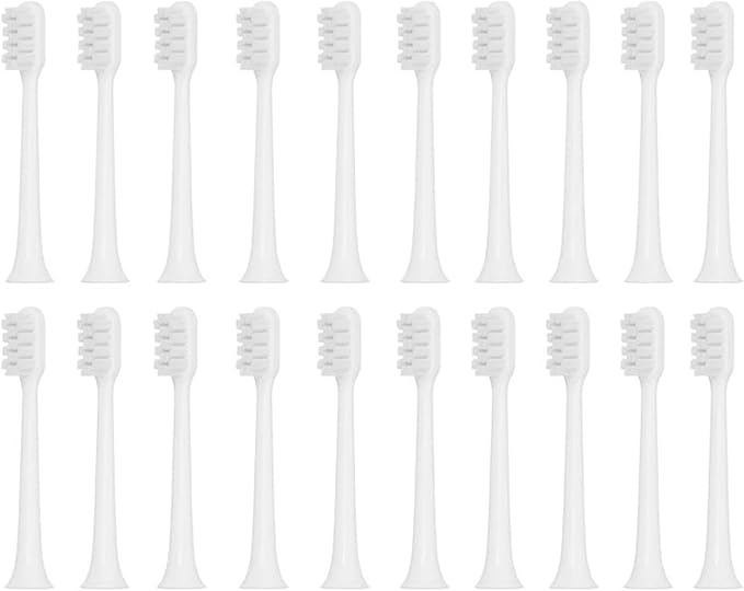 Replacement Toothbrush Heads Compatible for T200/T200C(White gray-20pcs)