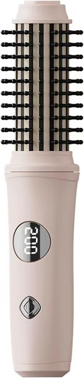 Fast Heating Curling Brush with Straightening Feature Texture Rechargeable Appliance for Safe Hair Styling Curling Iron