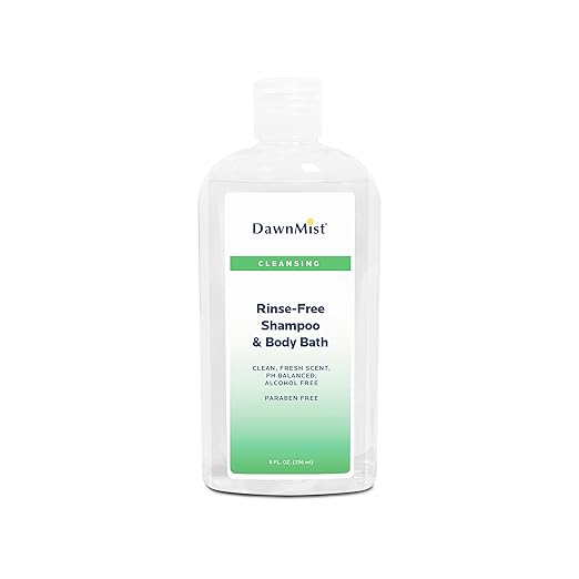 Dukal DawnMist Rinse Free Shampoo and Body Bath 8 oz (Box of 12)