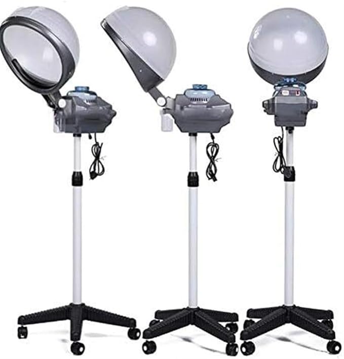 650W Adjustable Orbiting Hair Dryer Stand Up Rolling Wheels Salon Hair Color Processor Accelerator Professional for Home Salon Hair Dyeing Perming Equipment(B)