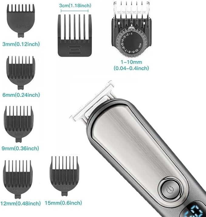 Hair Clippers for Men 5 in 1 Adjustable Hair Beard Trimmer for Men Body Groomer Electirc Shaver Facial Nose Ear Trimmer Eyebrow Rechargeable