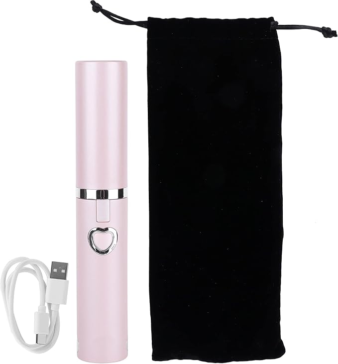 Mini Portable Flat Iron Negative Ion Home Flat Iron CurlerHair Straightening Iron Curls Bangs Worldwide Use for Travel (Pink)
