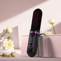 Cordless Hair Straightener Brush Portable Straightening Brush for Women Mini Negative Ion Hot Comb for Travel 30Mins Auto-Off USB Rechargeable Fast Heating 4 Temperature Settings(Black)