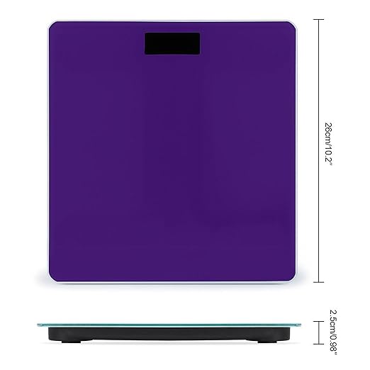 Women's Fashion Automatic Switch Digital Bathroom Weighing Scale Smart Scale Purple