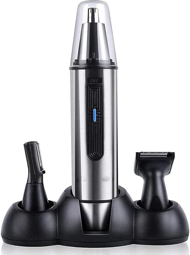 Ear and Nose Hair Trimmer Professional Painless Eyebrow Facial Ear Hair Trimmer Clipper for Men and Women Battery-Operated IPX7 Waterproof Dual Edge Blades for Easy Cleansing
