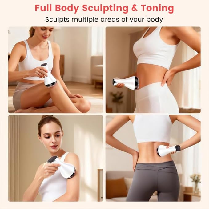 Drainage Massager &amp Anti Cellulite Massage ToolFascia Blaster for CelluliteHelps Reduce Stretch Marks for Legs Arms &amp BellyBody Sculpting Machine with Microcurrent Light Vibration