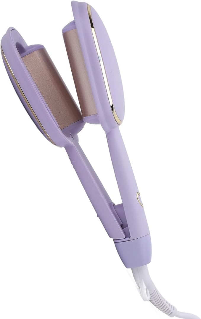 32mm Egg Roll Hair Curler Waving Curling Iron Fast Heating Hair Crimper Waver for Women Girls Purple (US Plug 110V)