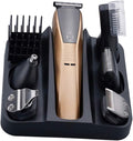 QWEASDF Professional 6-in-1 Multifunctional Electric Hair Clipper Kit Beard Trimmer Nose Hair Trimmer Body Shaver Side Trimmer Full-Body Waterproof USB Charging Suitable for The Whole Family
