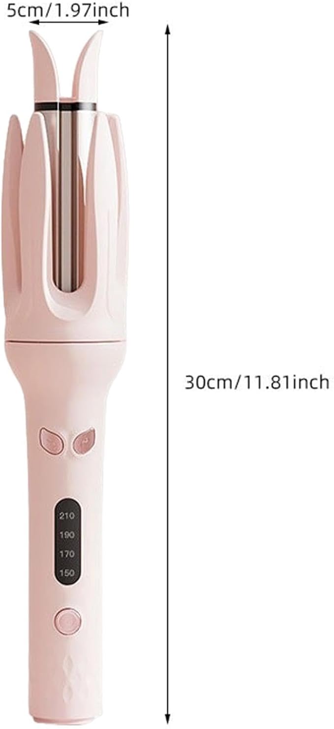 Rotating Barrel Curling Wand - Hair Curling Iron with Anti Scald Features Hair Curler Wand | Automatic Curling Tool with 4 Temperature Levels Perfect for Achieving Stunning Curls and Waves with Ease