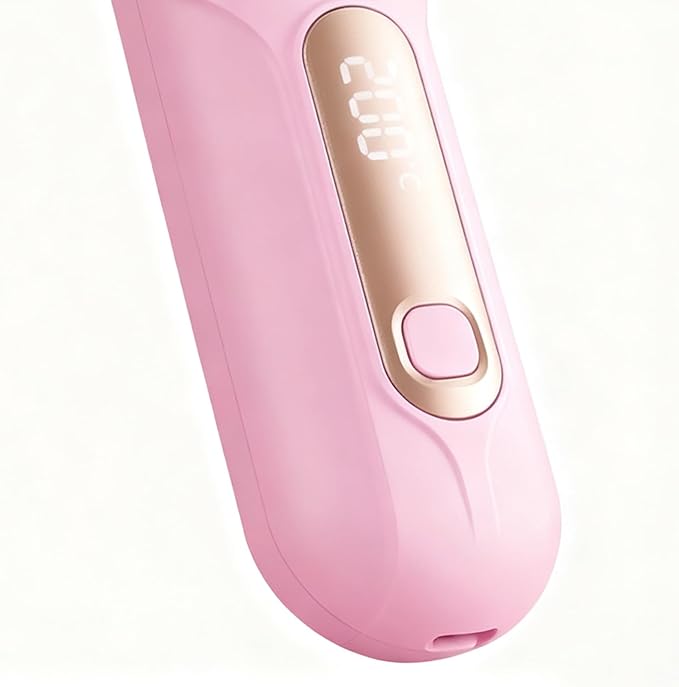 Cordless Hair Straightener – 3 Temps LED Portable Styling Tool Pink Purple 18.5x4cm ABS Cermet Build 2600mAh 220V | Travel Salon Women Girls Party Business Outdoor Curling Accessory