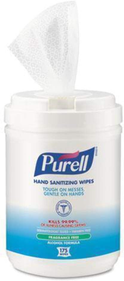 Purell Sanitizing Wipes Fragrance Free Canister 175 Count
