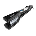 JUKEY Professional Steam Salon Hair Straightener Nano Titanium Ceramic Steam Flat Iron with Removable Comb+Digital LCD+5 Level Adjustable Temperature+Auto Temperature Lock