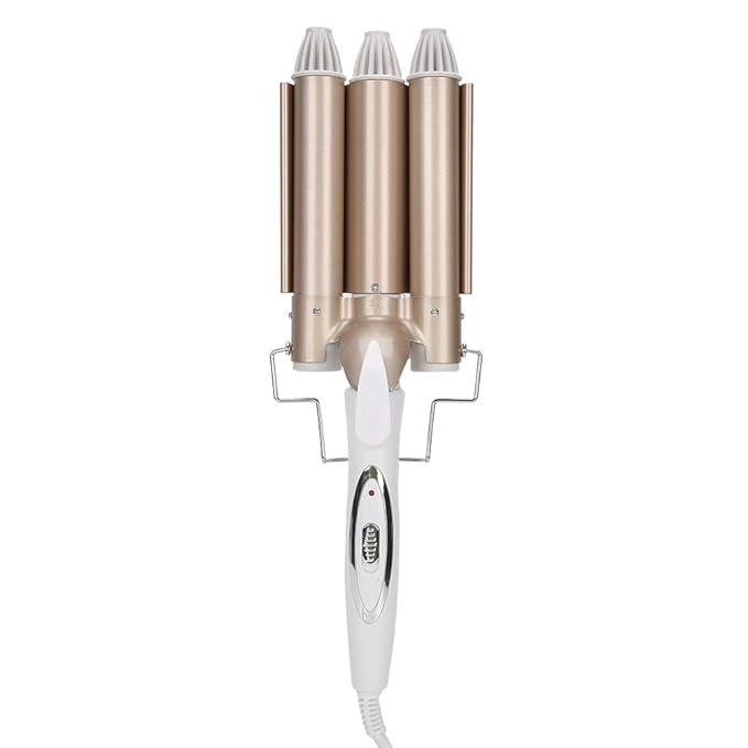Curling Iron 3 Barrel Curling Iron Durable Curling Wand Salon Hairstyling Waver Hair Crimper Hair Crimper Ceramic Tourmaline Hairdressing Tool 25mm (us)