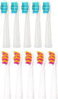 Toothbrush Heads Bristle Replacement Brush Suitable for S Accessories(5 Pink 5 White)