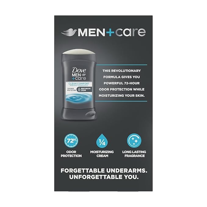 Dove Men+Care 72-Hour Deodorant Stick Aluminum Free- Clean Comfort 3 pk./3 oz