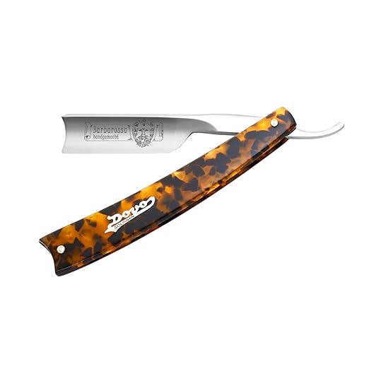 DOVO Barbarossa Razor - Carbon Steel Razor - 5/8 Inch - Spanish Head - Pointed Back - Full Hollow Ground - Dovo Solingen Barber Knife