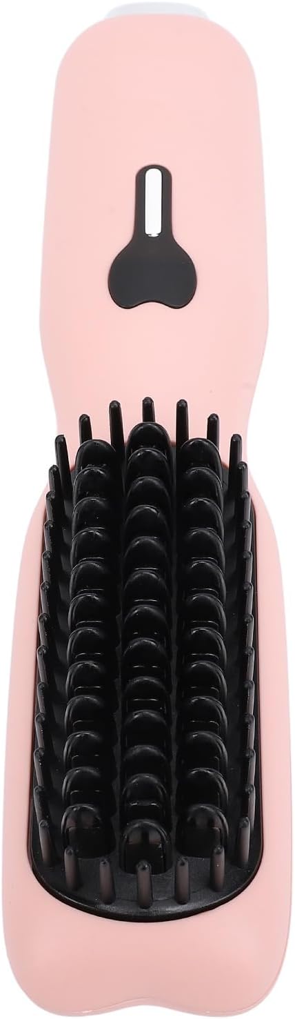 Cordless Hair Straightening Comb 11 Temperature Adjustment Fast Heating Antiscald Portable Brush Curling Brush for Different Hair Types Ideal for Traveling