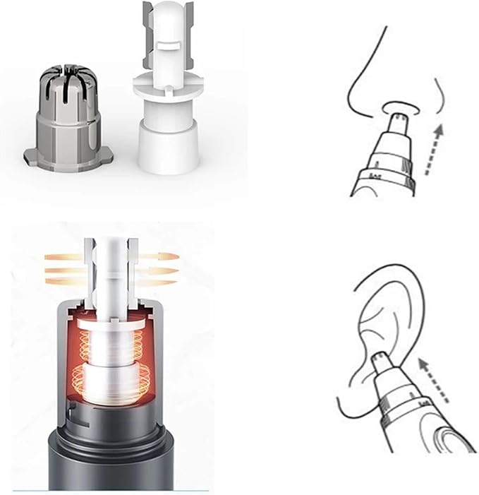 1Pc Nose Trimmer Heads Nose Hair Cutter Replacement Head 3-in-1 Shaver