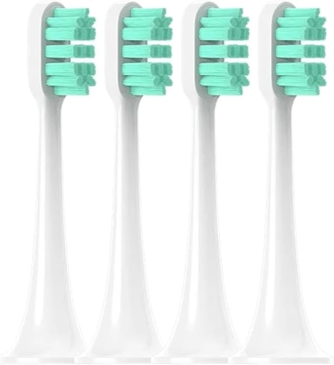 Hot Replacement Brush HeadsCompatible for Xiaomi Mijia T300/T500/T700 for Electric Toothbrushes with Caps Sealed Package Soft(4Green)