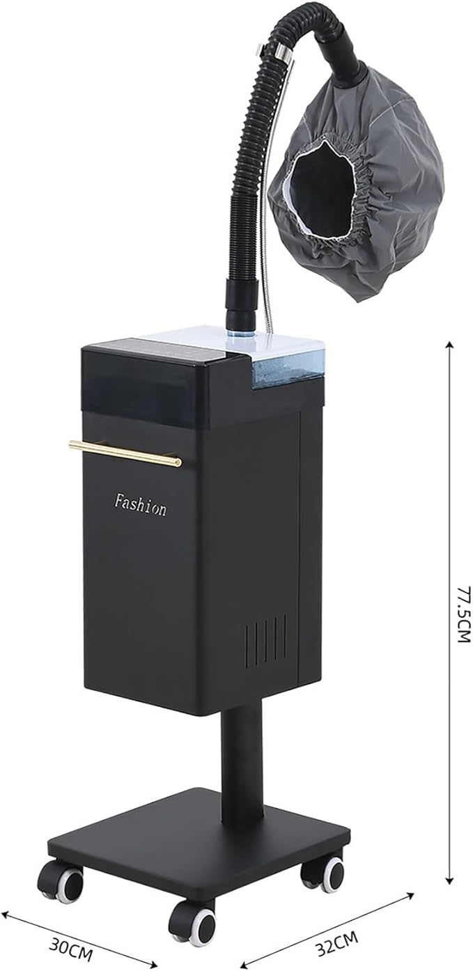 600W Hair Steamer Professional Nano Hair Steamer Anion Hair Color Processor Beauty Salon(Black)