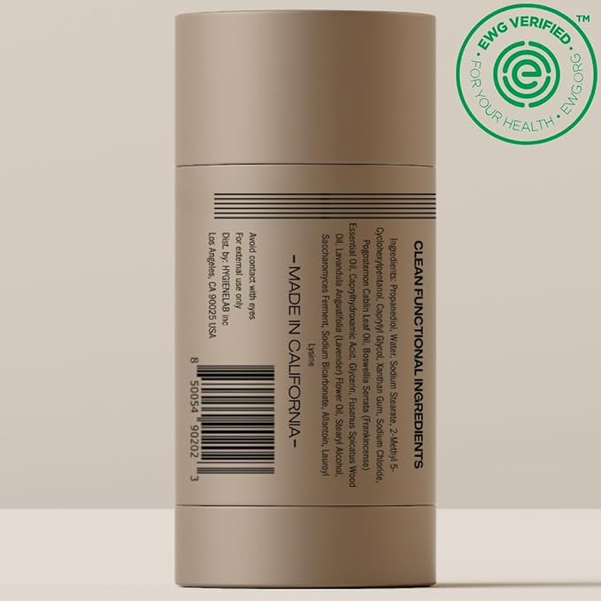 HygieneLab Men’s Deodorant – Aluminum-Free 24-Hour+ Odor Protection EWG Verified Smooth Glide Application Powered by Essential Oils Premium Sandalwood Scent