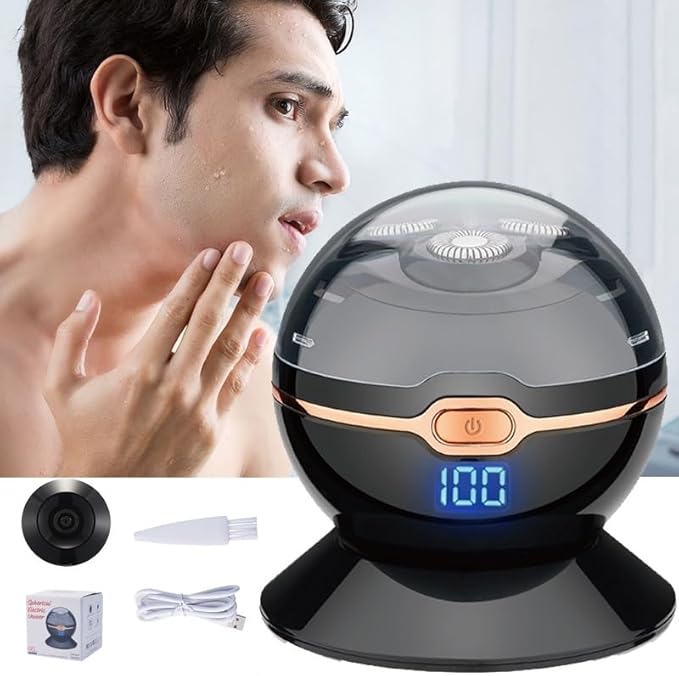 Head Shavers for Bald Men Spherical Electric Shaver Spherical Knife Net Waterproof Shaving USB Rechargeable Beard Trimmer Cutting Razor Machine for Man