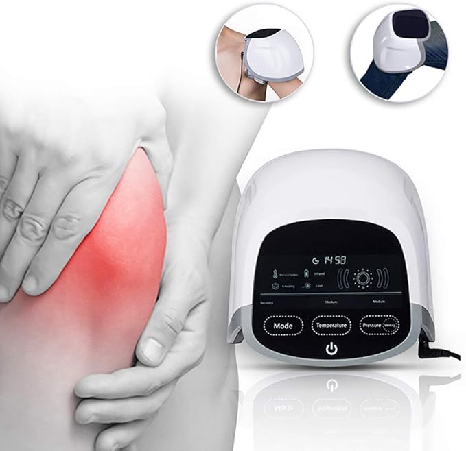 on Knee Pain Relief Laser Therapy Device with LED Light Heating Airbag Massage Heated Foot Massager Machine Leg Spa Water Large Feet Bath Shiatsu Deep-Kneading Plantar Fasciitis Tired Muscles